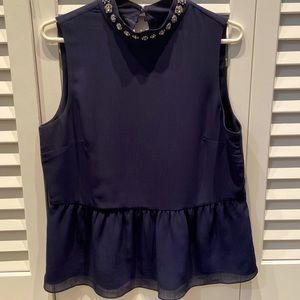 J.Crew jewel-collared blouse